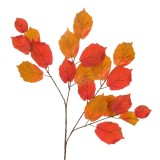 Ramură Artificială, Frunze Decorative, Tulpină Lungă, Portocaliu, 72cm, Oem