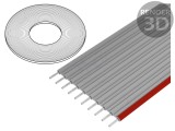 Cablu bandă litat PVC gri 2,54mm