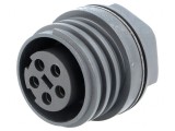 Conector Circular Soclu Mamă 5 PIN Alamă