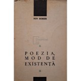 Ion Biberi - Poezia, mod de existenta (Editia: 1968)