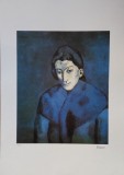 Pablo Picasso - Femme dan un chale (Femeie cu sal), litografie originala