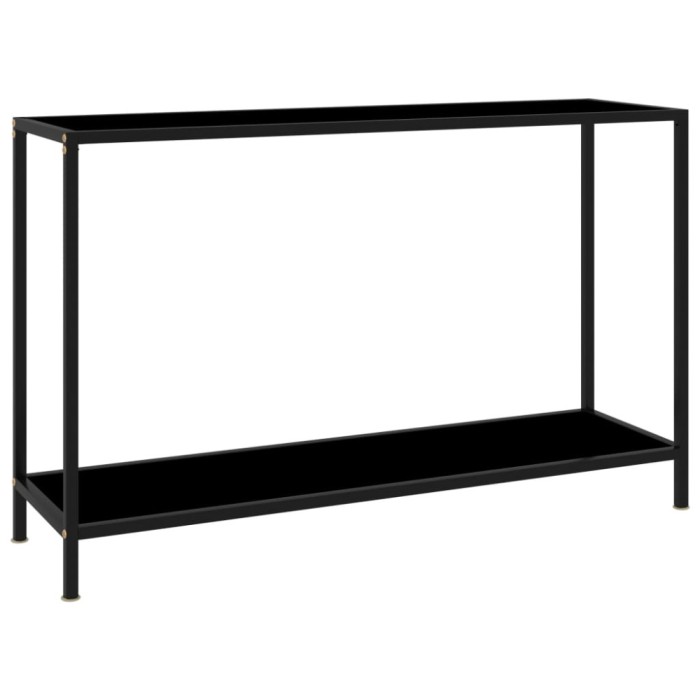Gossi masa consola, negru, 120 x 35 x 75 cm, sticla securizata