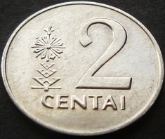Moneda 2 CENTAI - LITUANIA , anul 1991 * cod 2552 = UNC