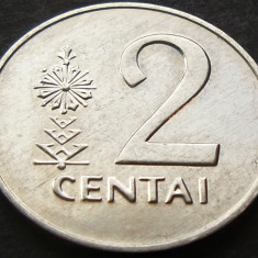 Moneda 2 CENTAI - LITUANIA , anul 1991 * cod 2552 = UNC