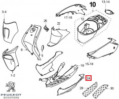 Carena laterala stanga podea originala Peugeot Vivacity - Vivacity 2 2T 50-100cc (gri) foto