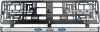 Set 2 bucati, suport numar inmatriculare Ford, Autohelix MSA