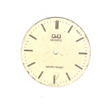 Cadran ceas Q&amp;Q quartz VE18-400 WLP, 31 mm diametrul, stare buna