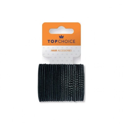 Set 24 bucati Elastic de par Top Choice, TC22364, alb-negru foto