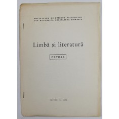 LIMBA SI LITERATURA , EXTRAS , SUBIECT : A INVATA CEVA , NU DESPRE CEVA de G.C. RUSU , 1973