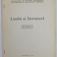 LIMBA SI LITERATURA , EXTRAS , SUBIECT : A INVATA CEVA , NU DESPRE CEVA de G.C. RUSU , 1973