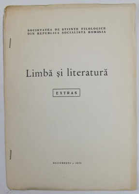 LIMBA SI LITERATURA , EXTRAS , SUBIECT : A INVATA CEVA , NU DESPRE CEVA de G.C. RUSU , 1973 foto