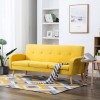 VidaXL Canapea de 3 persoane, material textil, galben 246992