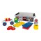 Set constructie educativ Plus-Plus, 200 piese mari, mix, cu roti si placi de baza