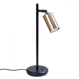 Lampă De Birou Winx Negru/Auriu Oțel 1 Bec Tub Modern De Interior