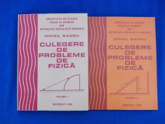 MIHAIL SANDU - CULEGERE DE PROBLEME DE FIZICA ( VOL. 1 + VOL. 2 ) - 1986 foto
