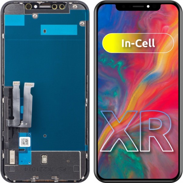 Display cu Touchscreen JK pentru Apple iPhone XR, cu Rama, Versiune LCD In-Cell, Negru