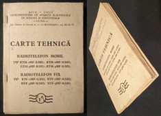 rara Carte Tehnica RADIOTELEFON Mobil RTM-1MF-S(SD) RADIO TELEFON Fix RTF 113 pag 12 planse scheme electro Echipament auto-speciale Dacia 1310 Militie