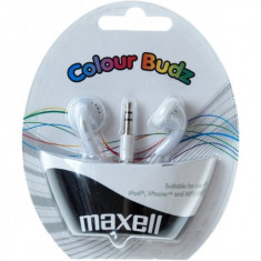 Casti Maxell In-Ear Colour Budz, albe foto