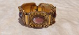 BRATARA LATA vintage OPULENTA MASIVA manopera MINUNATA de efect VECHE deosebita