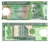 Guatemala 1 Quetzal 2008 P-115a UNC Bancnota Straina America