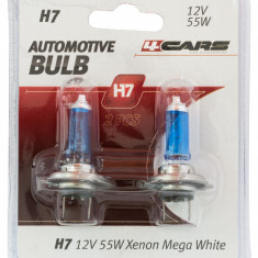 Set 2 Buc Bec 4Cars H7 12V 55W Xenon Mega White Blister 95019