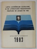 EDITURA DIDACTICA SI PEDAGOGICA : LISTA LUCRARILOR AUXILIARE SI DE LITERATURA PEDAGOGICA PROPUSE SA APARA IN 1983