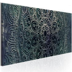 Tablou canvas - Mandala: Calma malachita - 150x50 cm foto