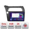 Navigatie Honda Civic Hatchback 2006-2012 C-hatchback Android Octa Core Ecran 2K QLED GPS 4G 4+32GB 360 kit-hatchback+EDT-E409-2K CarStore Technology