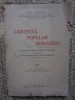 CANTECUL POPULAR ROMANESC - MIHAIL VULPESCU 1930