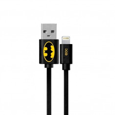 Cablu Lighting / iPhone, USB - Lighting, cu Licenta, Batman, Negru foto