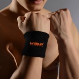 Bandă Sustinere M&acirc;nă, Liveup Sports, Bumbac, Negru