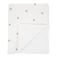 Paturica Childhome Jerse Muselina 80x100 cm, Inimioare