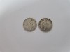 Romania lot de Doua Monede de 50 Bani 1912 - 1914 Argint - Carol 1