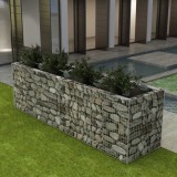 VidaXL Strat &icirc;nălțat gabion, 360 x 90 x 100 cm, oțel