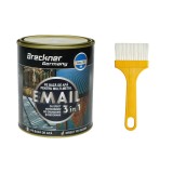 Vopsea email anticoroziva 3 in 1 albastru 650 pentru metal 750g, direct pe rugina, pe baza de apa Breckner Germany