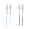 Cablu Fibra Optica NOU 2M MiniZip 1.6 X 3.2mm OM3 50/125um Duplex LC/PC-LC/PC