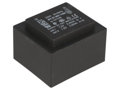 Transformator &amp;icirc;ncapsulat 4,5VA 230VAC 7,5V 300mA foto