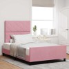 VidaXL Cadru de pat cu headboard Roz 120 x 190 cm Catifea 3344998