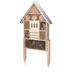 Hotel pentru insecte Navaris cu stake, 57 cm, ecologic, pentru insecte, 48190.2