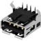 Conector USB A pentru PCB 90&deg; THT
