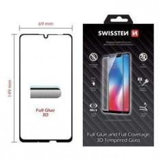 Folie protectie Sticla 3D, Full Glue Samsung Galaxy S10, Negru foto