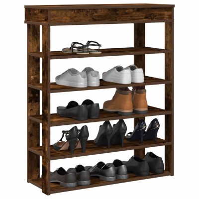 vidaXL Pantofar, stejar fumuriu, 80x30x98 cm, lemn prelucrat 859936 foto
