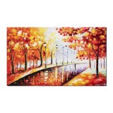 Tablou pictat manual, Impreuna spre viitor, 100x60cm ulei pe panza in cutit, Spectaculos