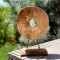 Decoratiune din lemn indonezian Slice Chinese Coin, L