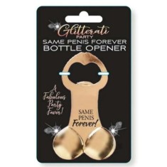 Deschizator Glitterati Penis Bottle Opener, Auriu