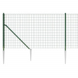 Gard plasa de sarma cu tarusi de fixare, verde, 1x10 m GartenMobel Dekor, vidaXL