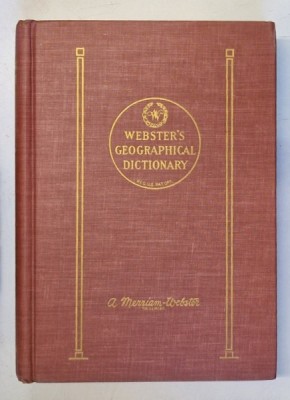 WEBSTER&amp;#039; S GEOGRAPHICAL DICTIONARY , ILLUSTRATED WITH MANY MAPS IN THE TEXT , 1964 foto