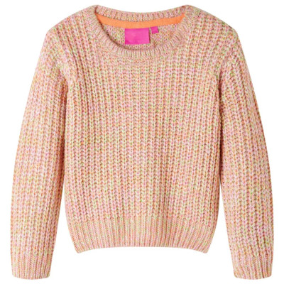 Pulover pentru copii tricotat, roz deschis, 92 foto