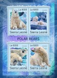 SIERRA LEONE 2016 - Ursi polari / set complet - bloc+colita MNH (2 imagini), Nestampilat