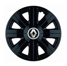 Set 4 Capace Roti Autohelix MSA&reg;, potrivite jantelor de R14, pentru Renault, model Cosmos Negru